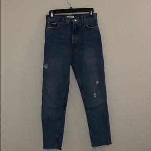 Zara distressed mom jeans size 2